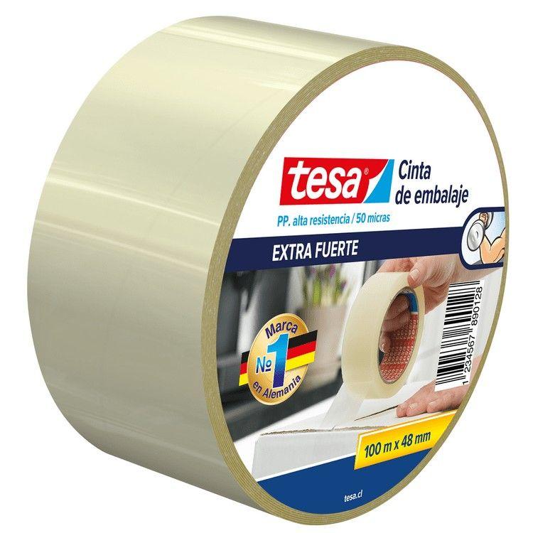 Cinta de embalaje Tesa 48 mm x 100 m transparente-0