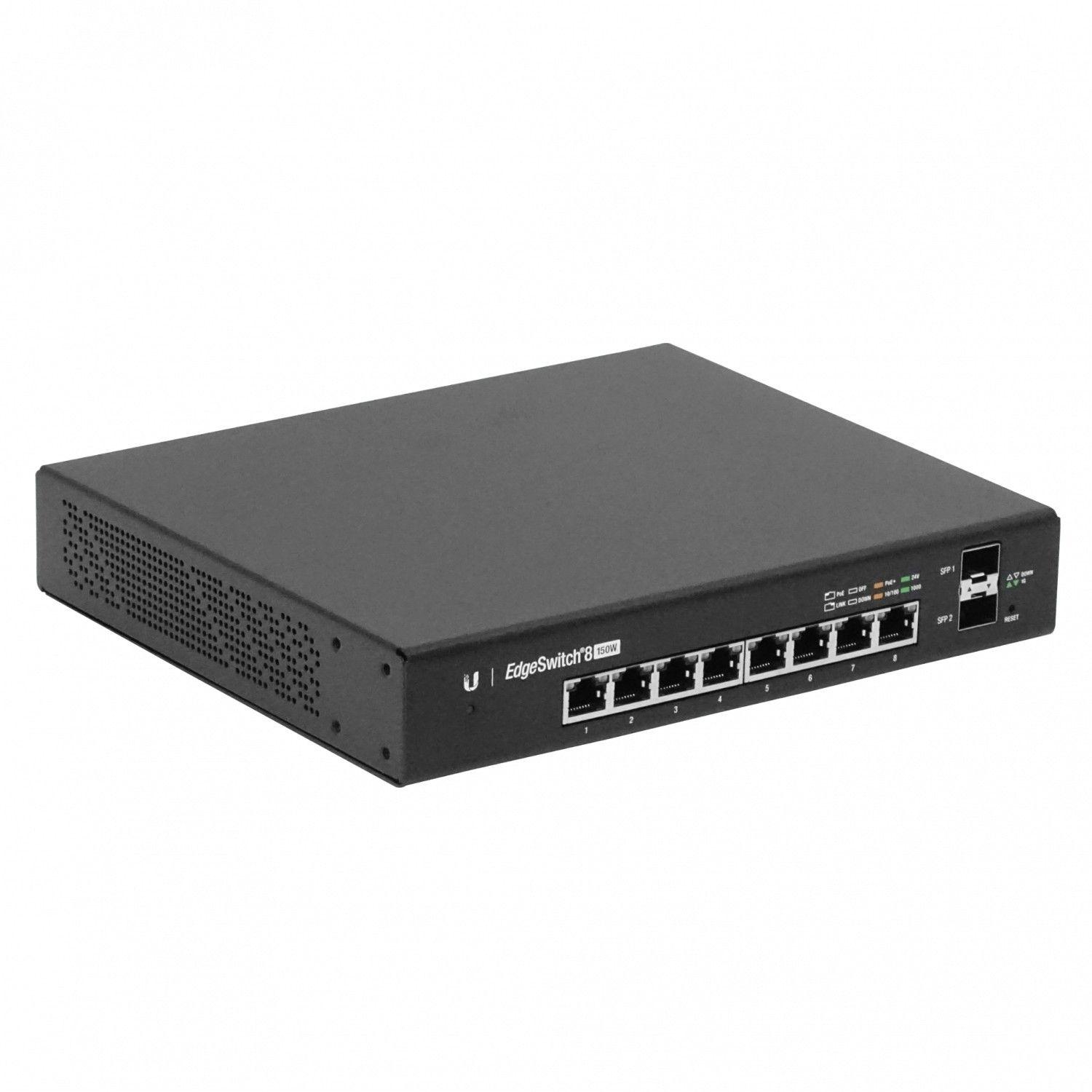 Switch Ubiquiti 120 W 8 puertos PoE 24/48 af/52 at-2