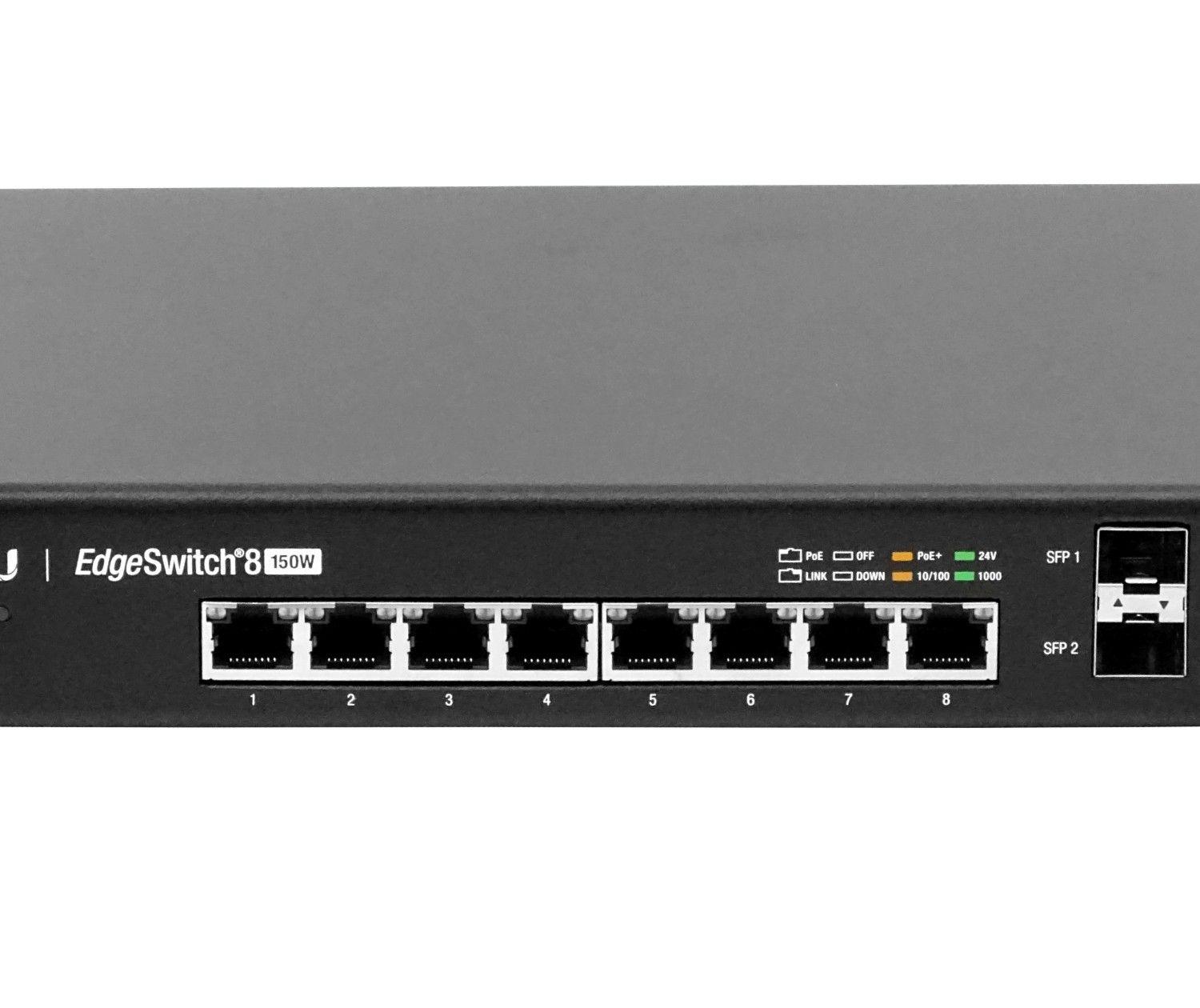 Switch Ubiquiti 120 W 8 puertos PoE 24/48 af/52 at-4