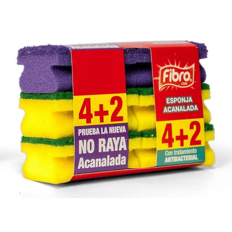 Esponjas abrasivas Fibro Acanalada 4+2-0