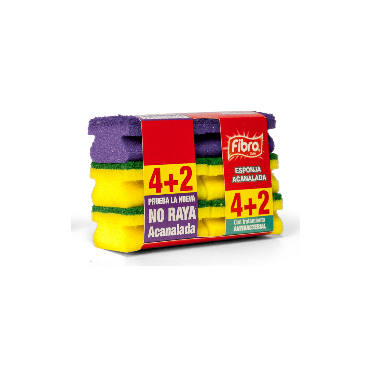 Esponjas abrasivas Fibro Acanalada 4+2-1