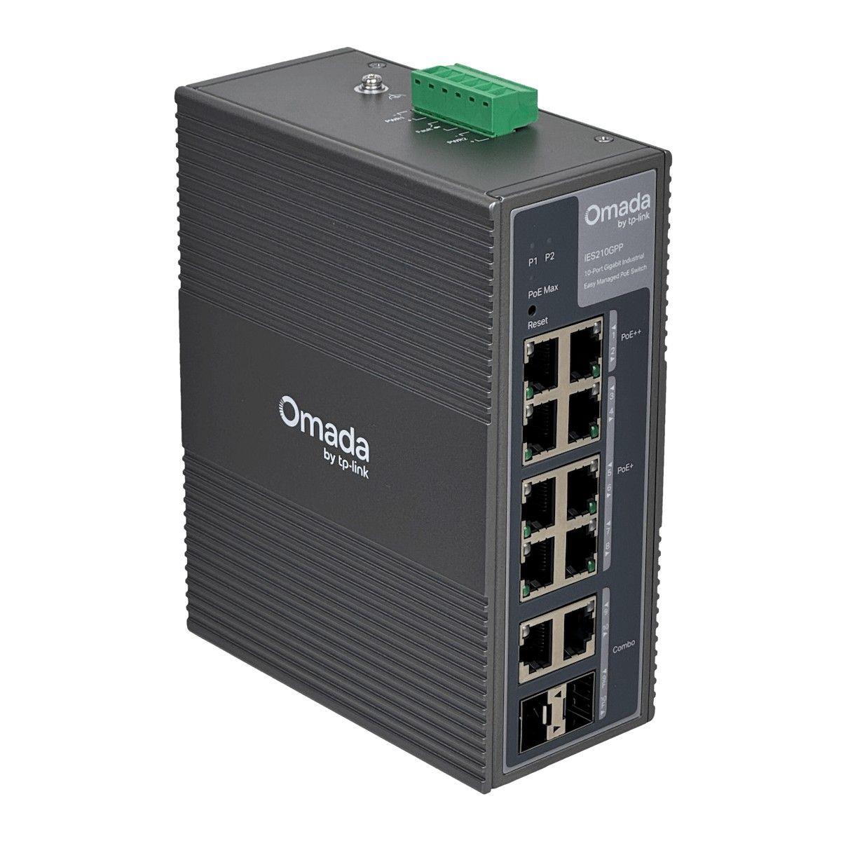 Switch TP-LINK industrial 8-1000 PoE++ 240 W con 2 SFP Combo-0