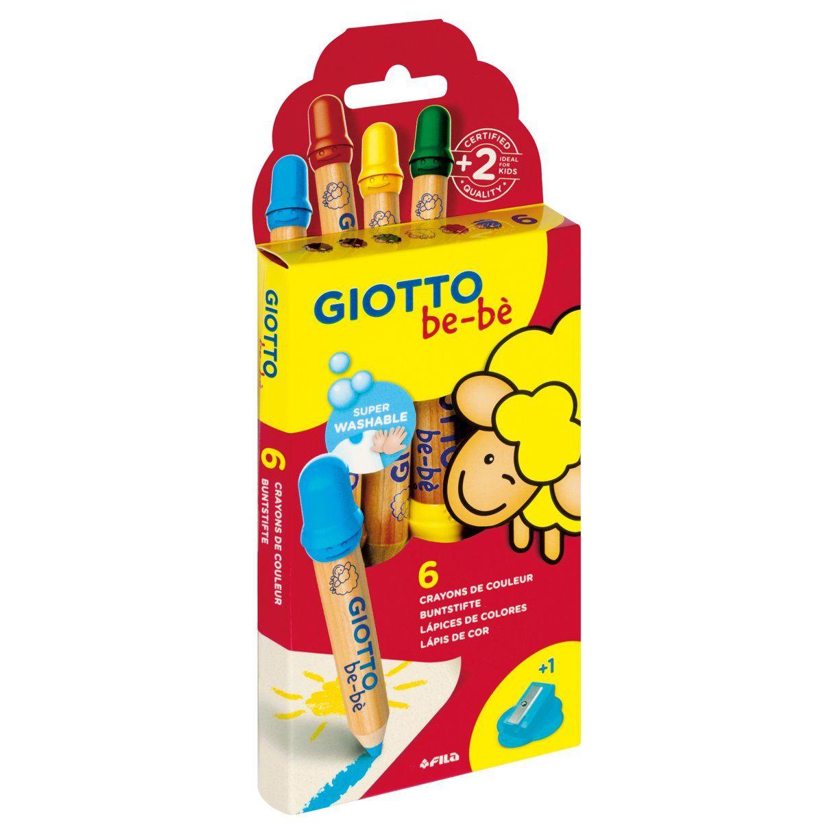 Lápices de color Giotto Be-bé 6 colores lavables-1
