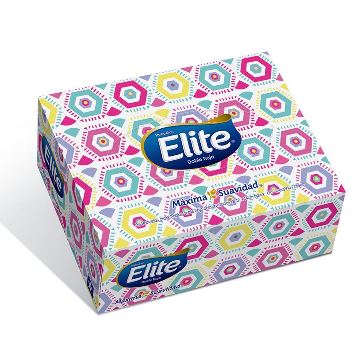 Pañuelo facial Elite estuche de 90 hojas-1
