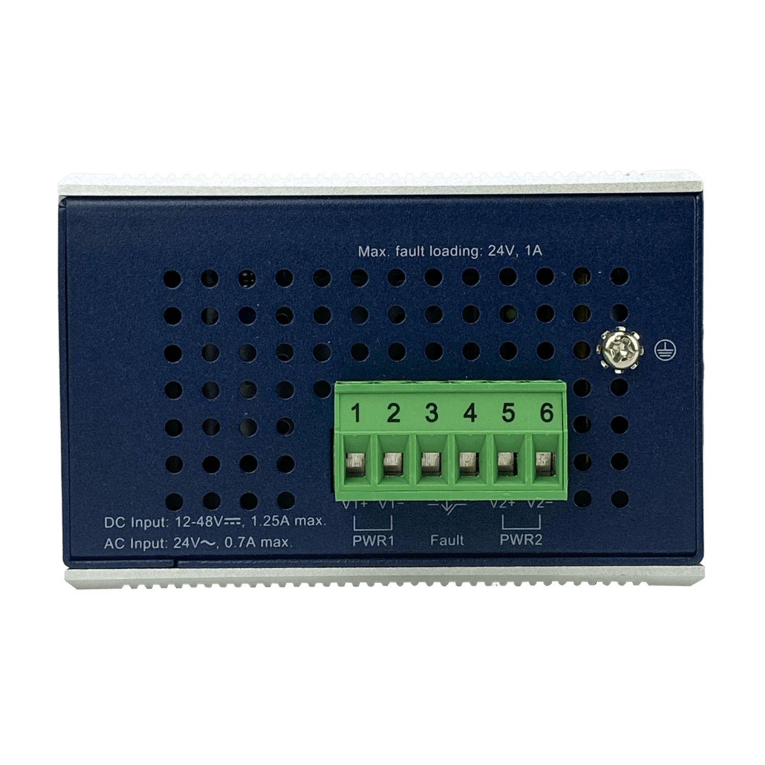 Switch industrial Planet 8-1000 2-SFP riel DIN 12-48 VDC 24 VAC-2
