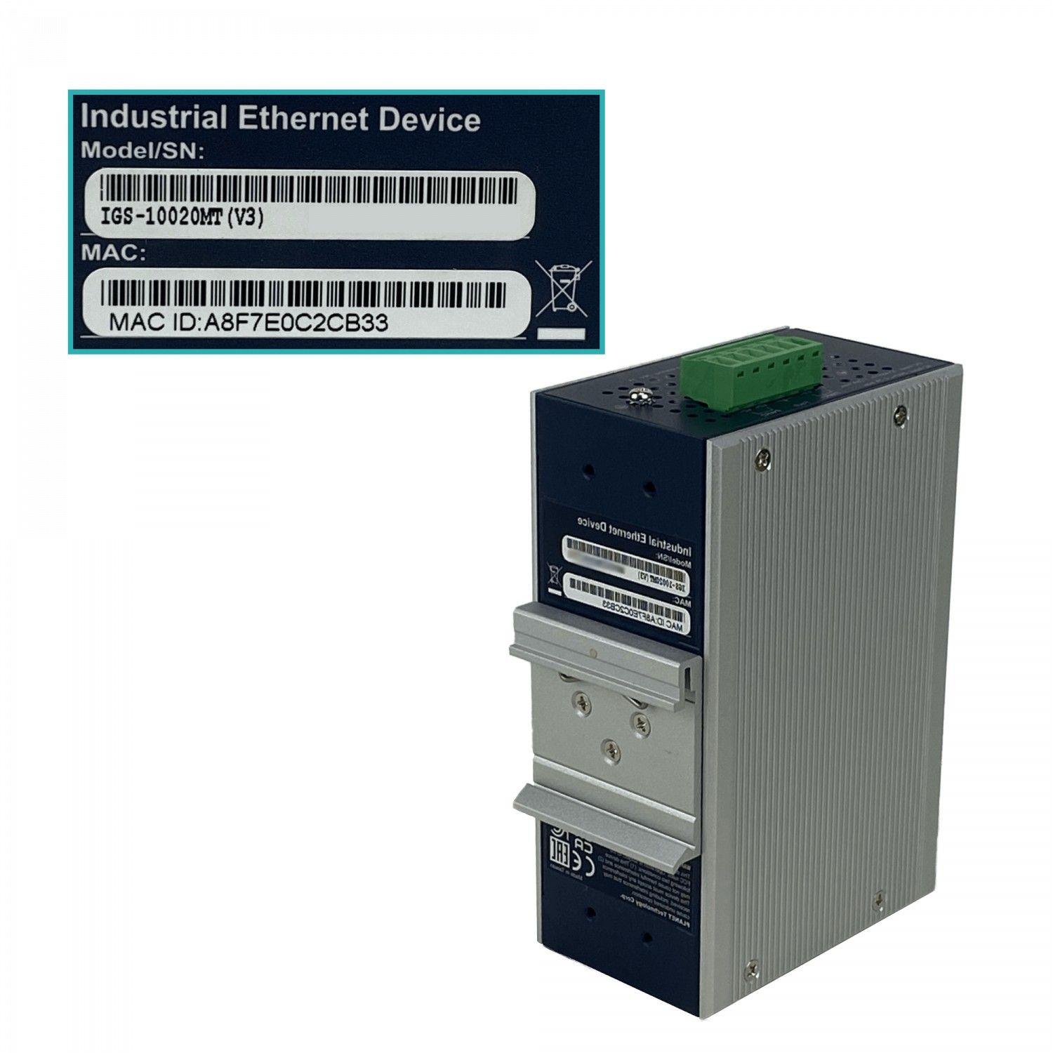 Switch industrial Planet 8-1000 2-SFP riel DIN 12-48 VDC 24 VAC-5