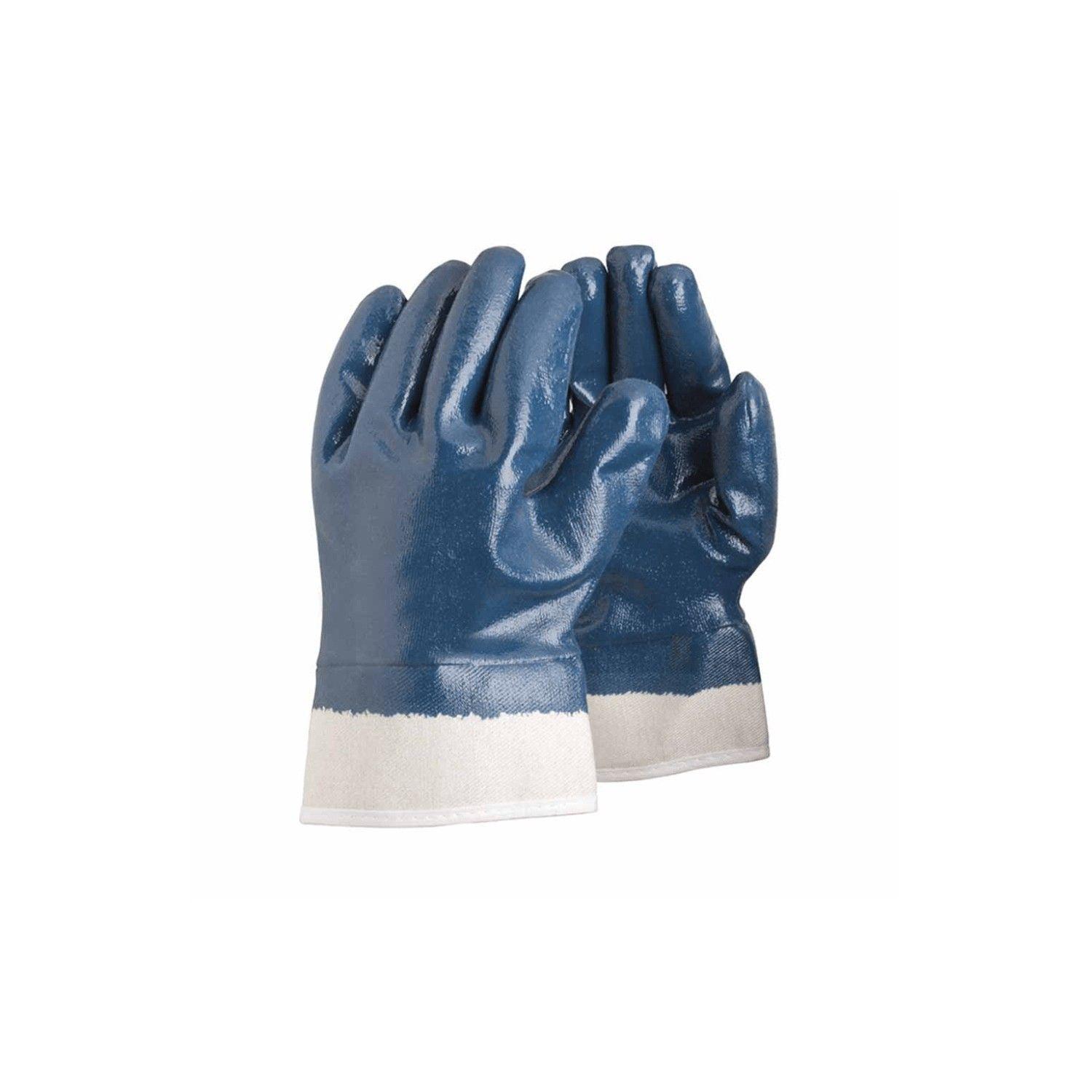 Guantes anticorte Steelpro talla 10 puño de seguridad azul-0