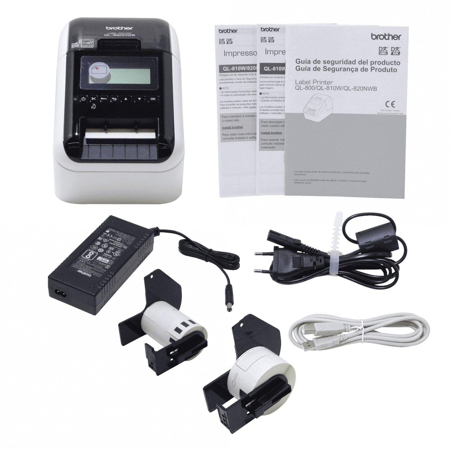 Impresora térmica Brother DK 300 62 mm LAN WiFi BT USB 300x600 dpi-4