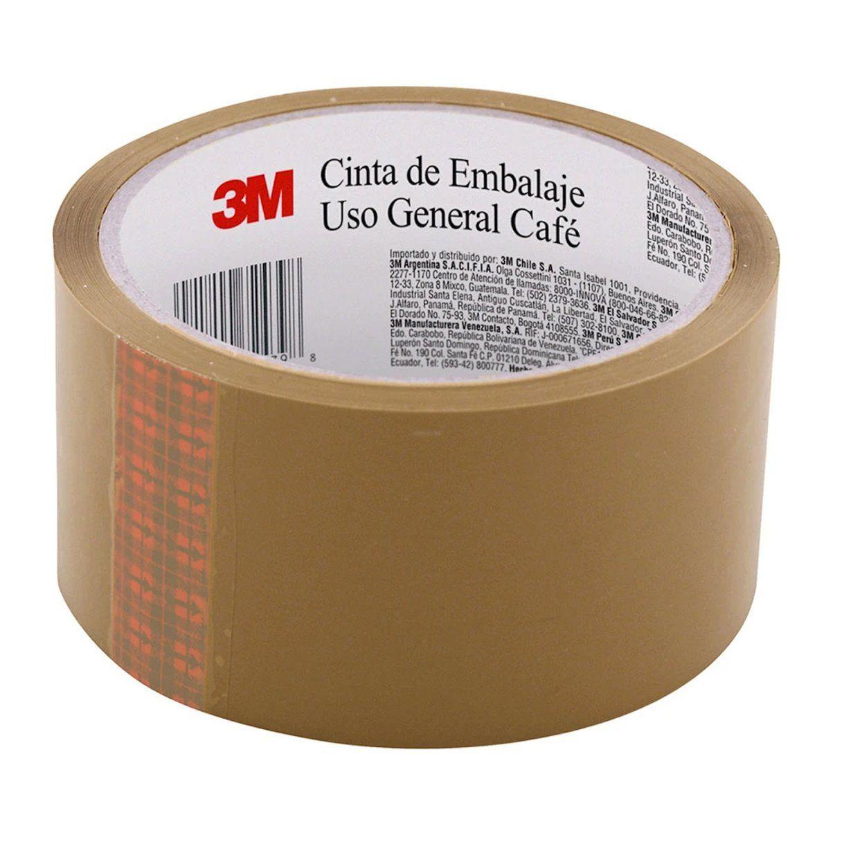Cinta de embalaje 3M trabajo liviano 48 mm x 40 m café-1