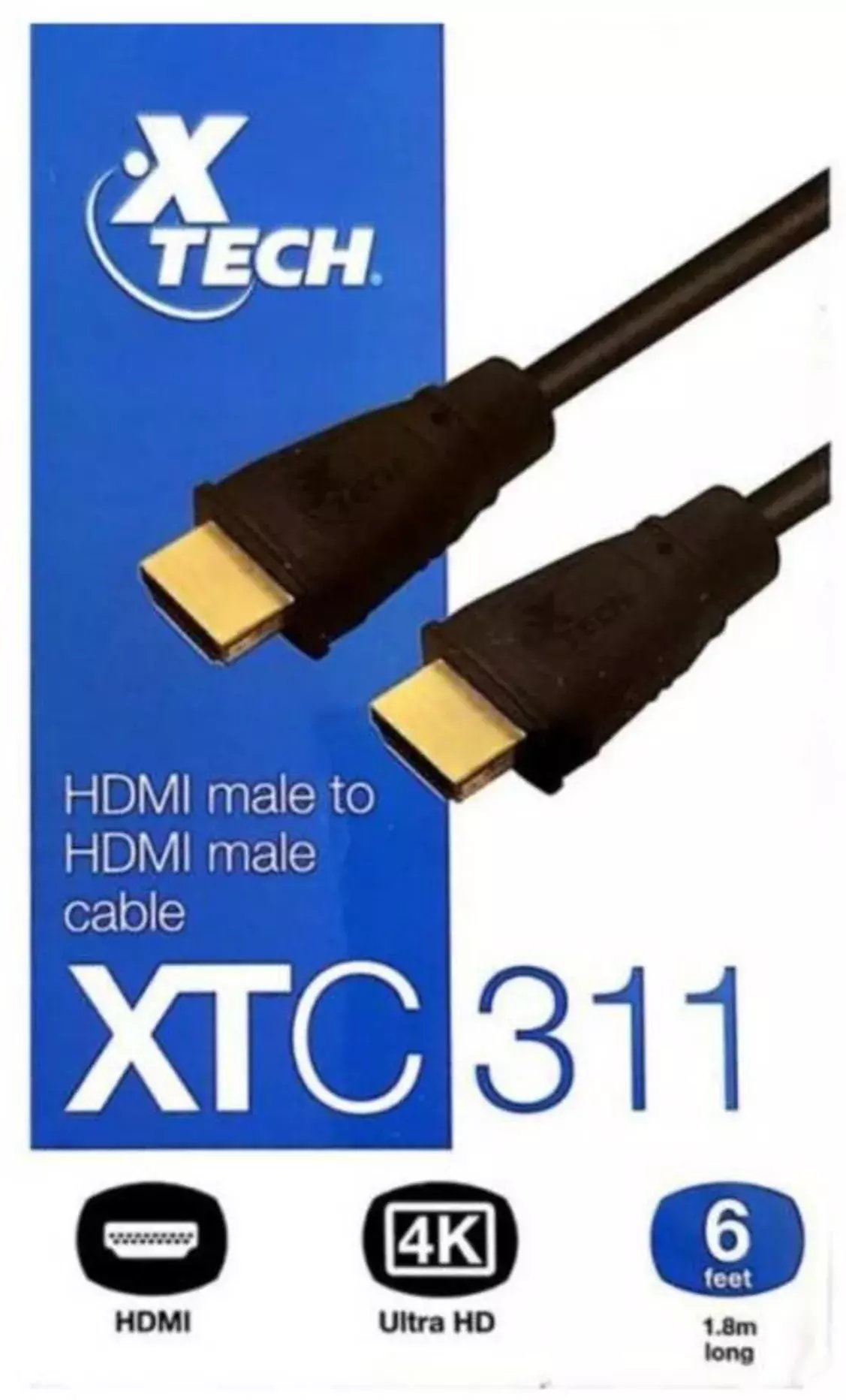 Cable HDMI Xtech 1,8 m 4K 60 Hz M/M V1.3-3