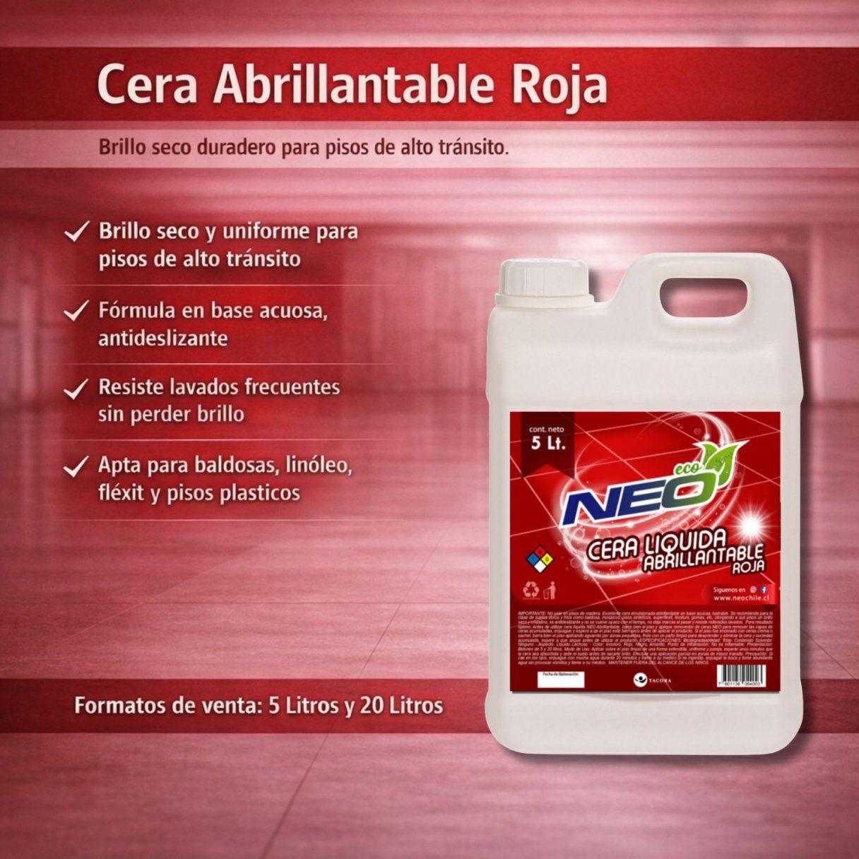 Cera líquida NEO abrillantable 5 L color rojo-2