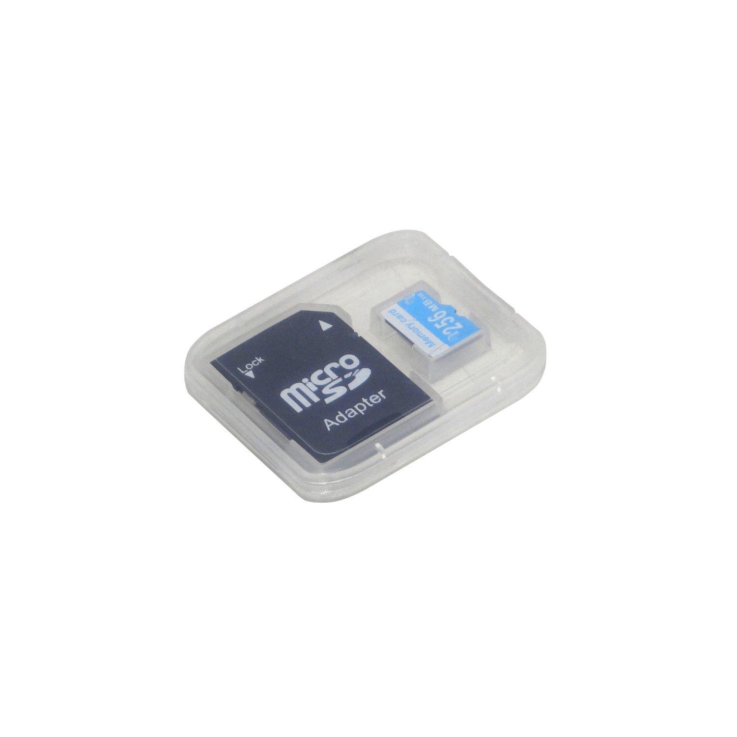Tarjeta de memoria MicroSD 256 MB Class 6 con adaptador SD-1