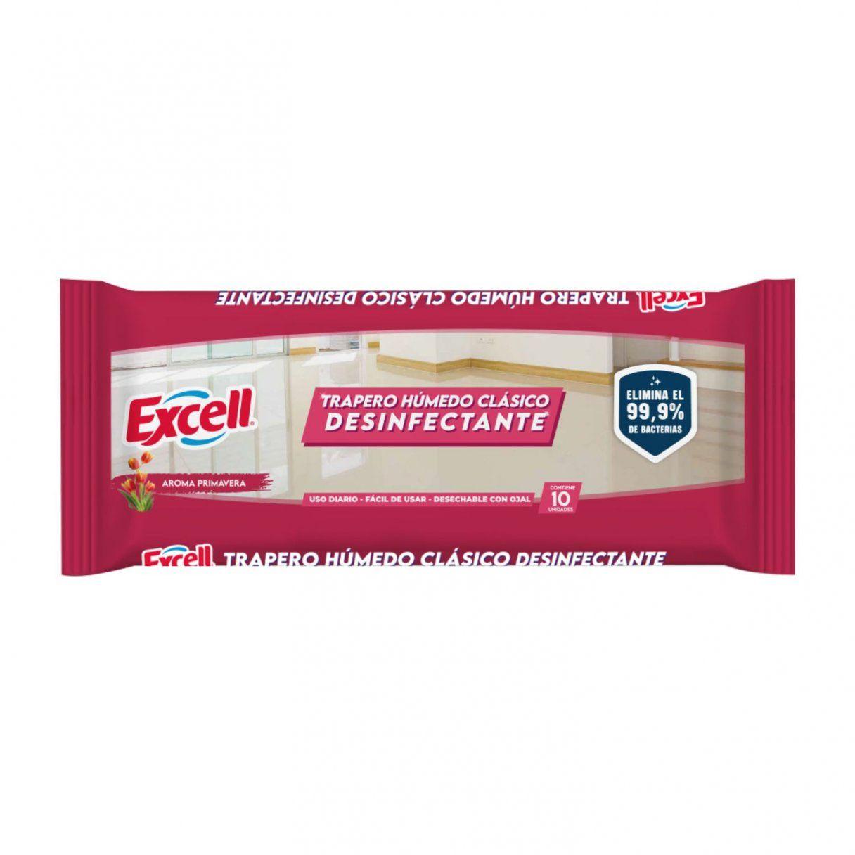 Trapero húmedo Excell desinfectante 40x60 cm 10 unidades-1
