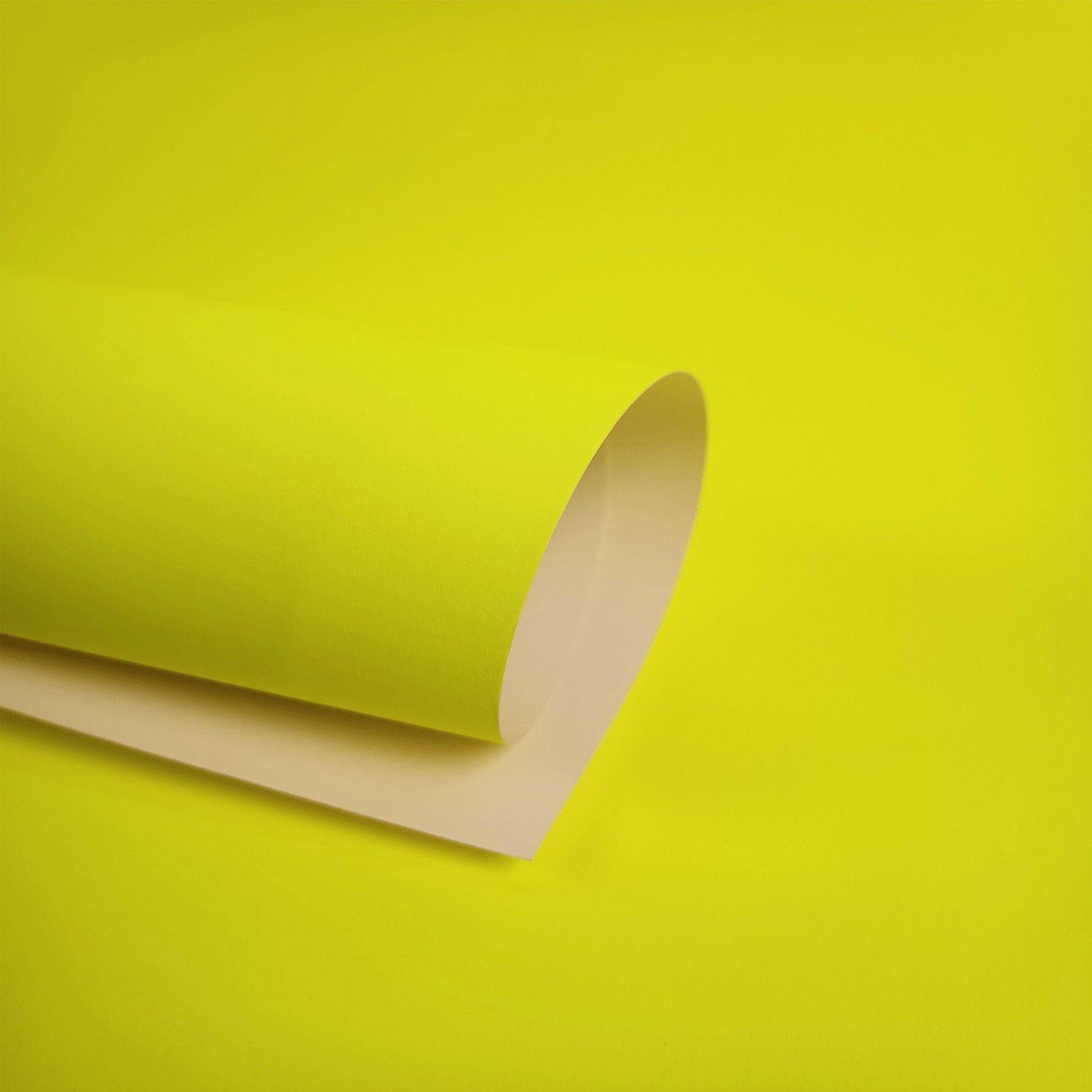 Cartulina fluorescente Diazol 47,5x61 cm resma de 25 pliegos amarillo-0