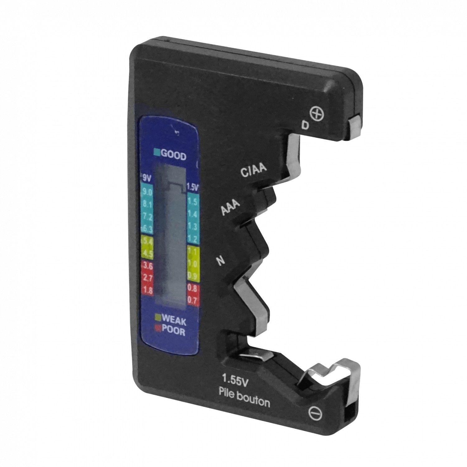 Probador de pilas digital 0,7-9 V para AA AAA C D N-1