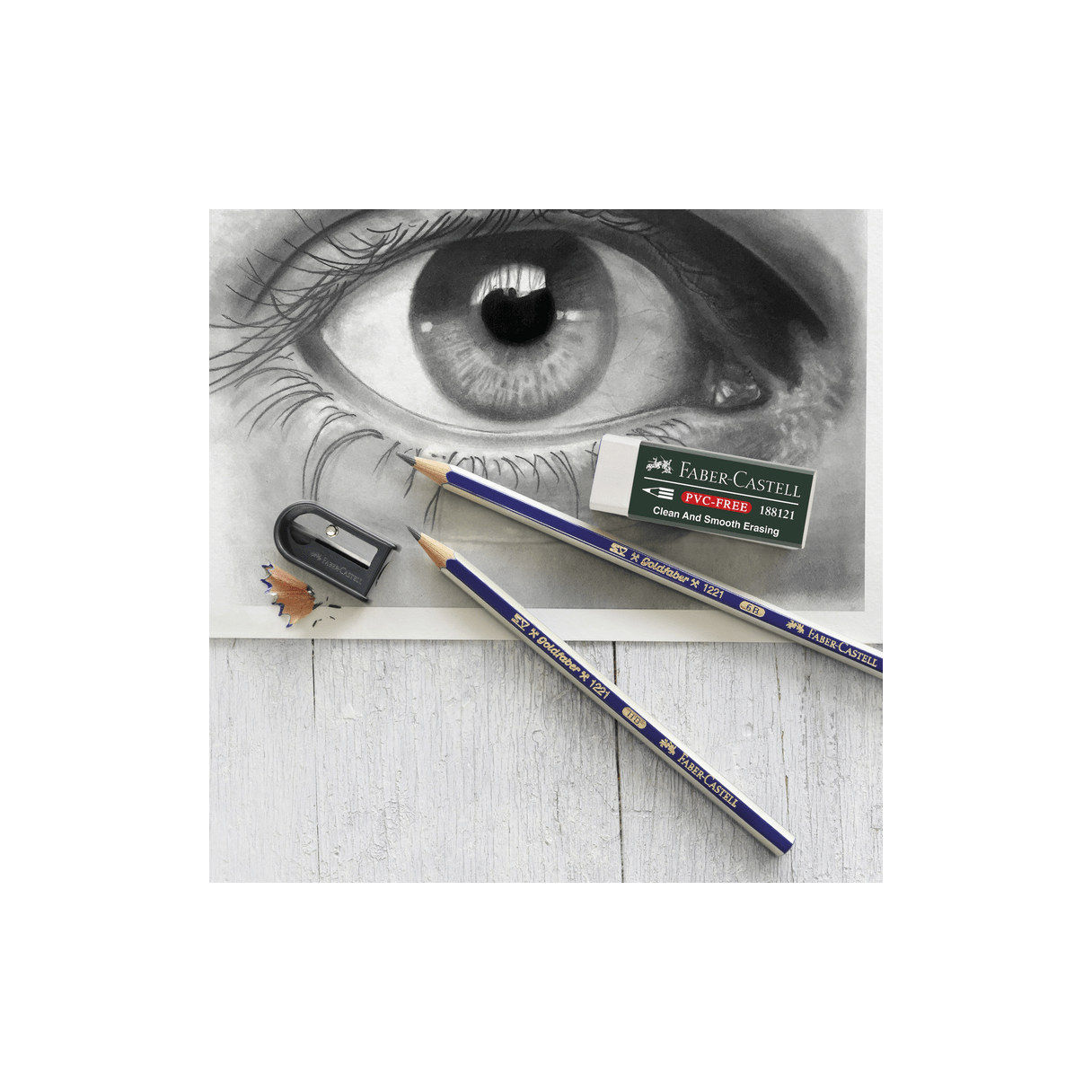 Lápiz de grafito Faber Castell Goldfaber 1221 HB azul-2