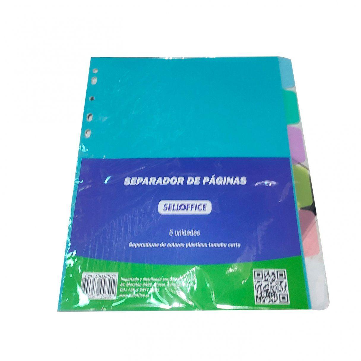 Separador carta Selloffice pack de 6 unidades pastel-2