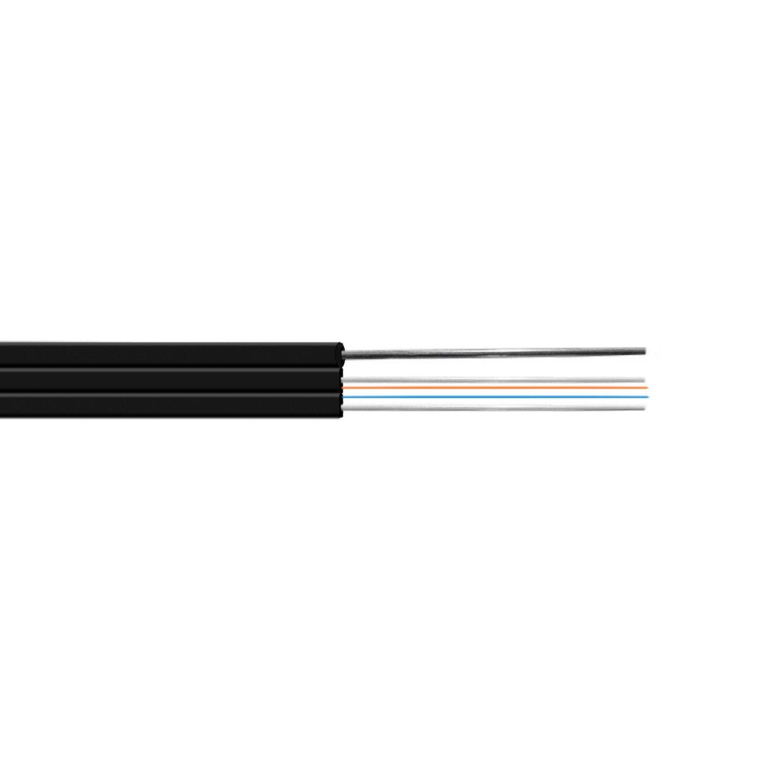 Cable de fibra óptica Furukawa 1 km 2 fibras monomodo G657A2 portante 1 mm-0