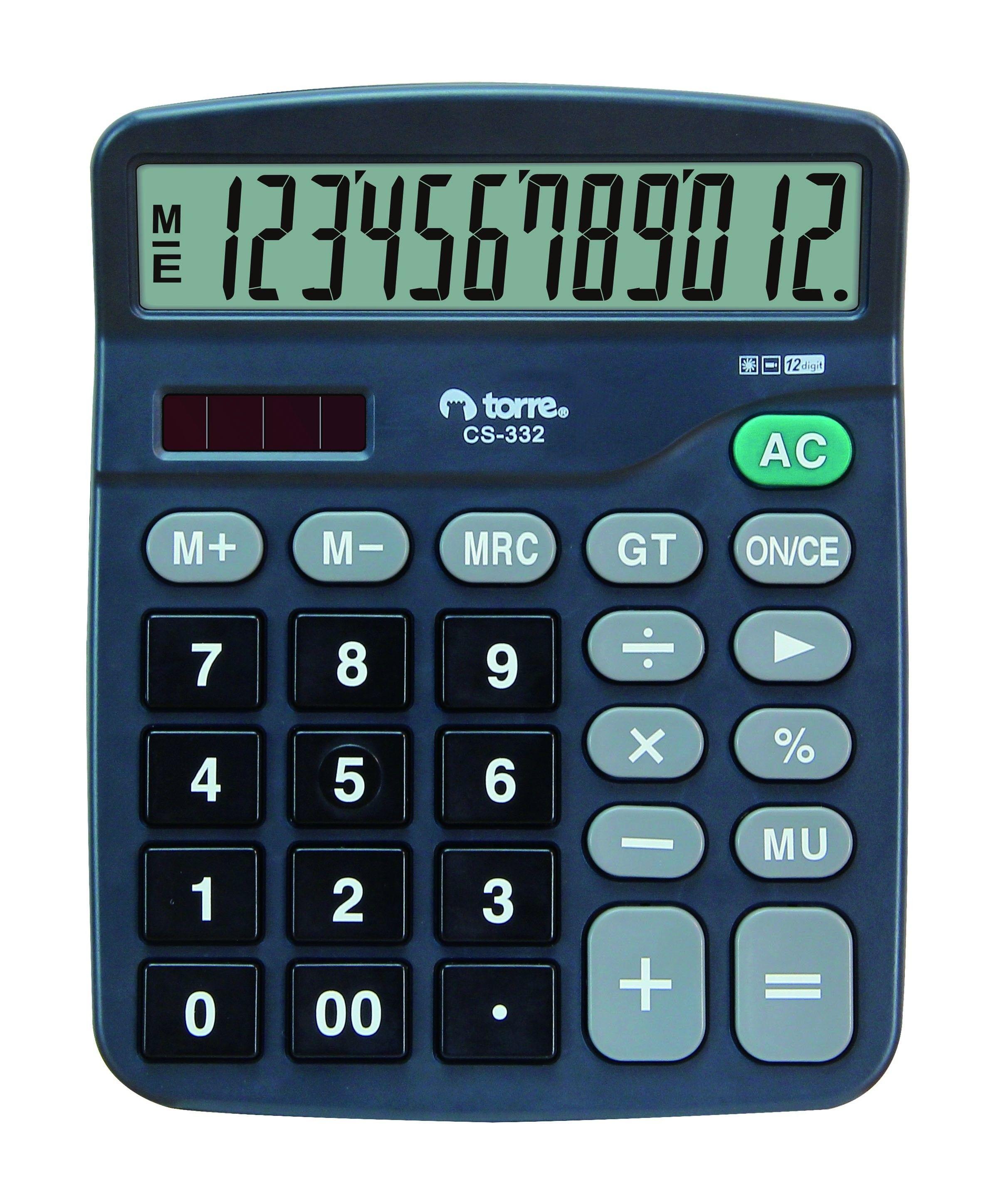 Calculadora básica Torre CS-332 negra-0