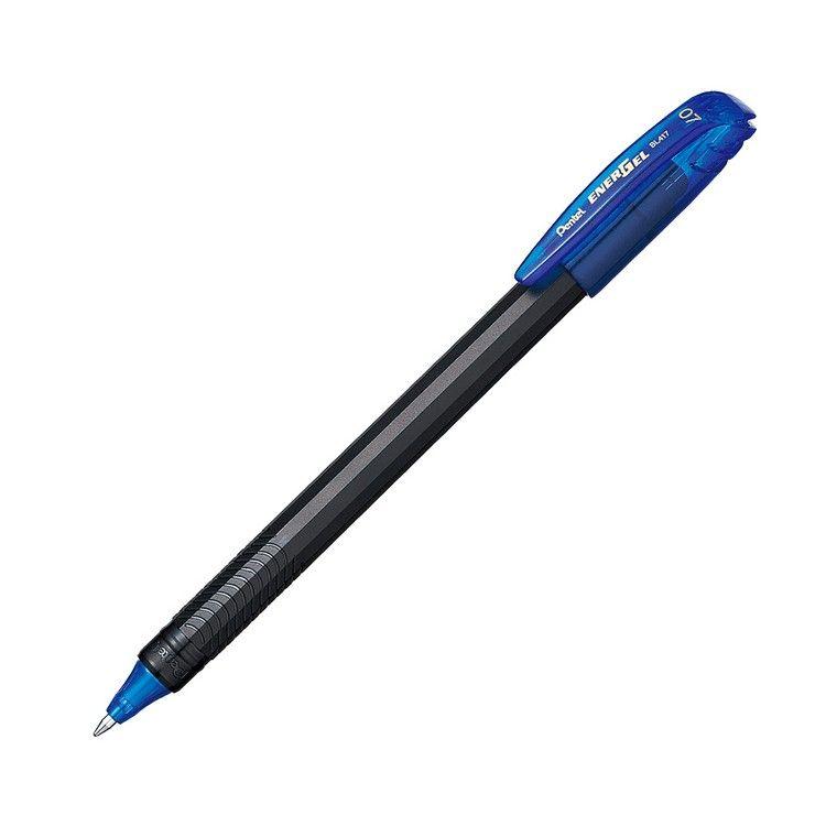Bolígrafo gel Pentel Makkuro punta metálica 0,7 mm azul-0