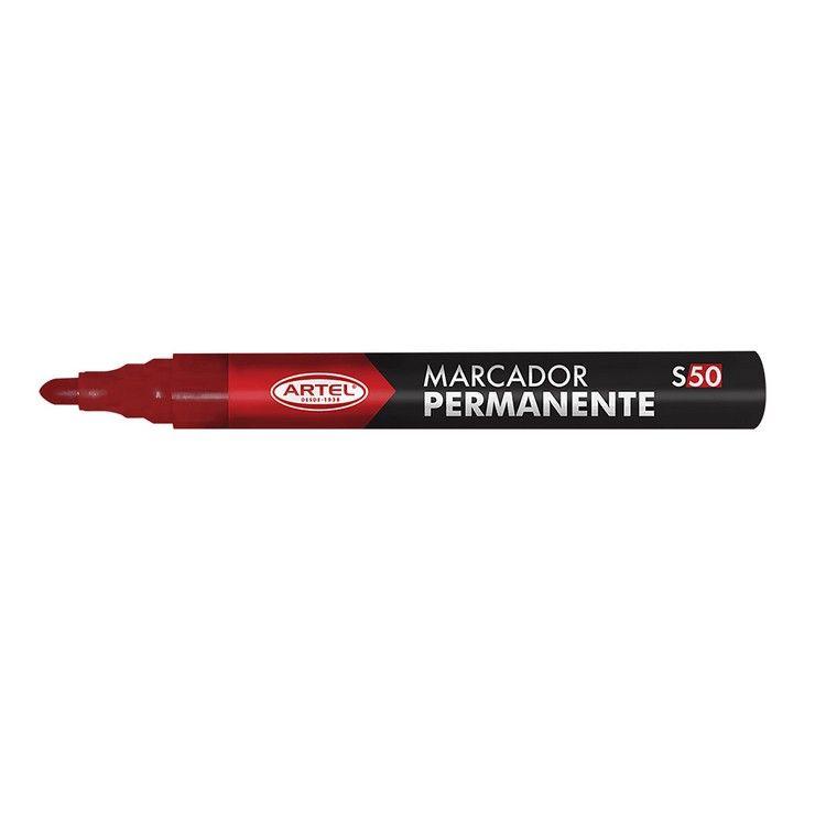 Marcador permanente Artel 50 punta redonda 3,5 mm rojo-0