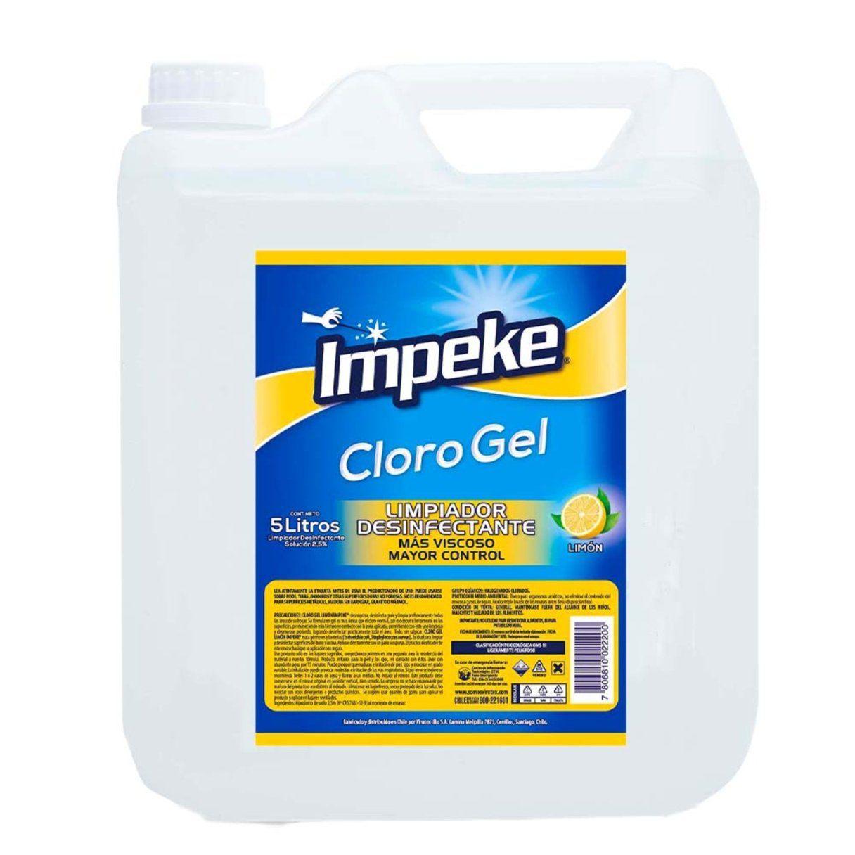 Limpiador cloro gel Impeke 5 l limón-1