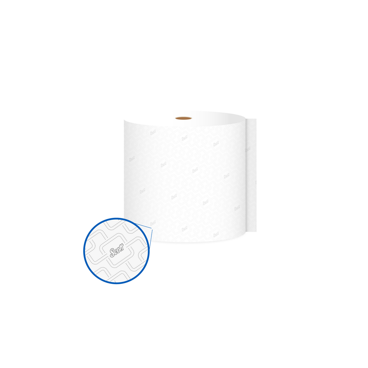 Toalla de papel Scott Jumbo 6 rollos 305 m hoja simple blanco-1
