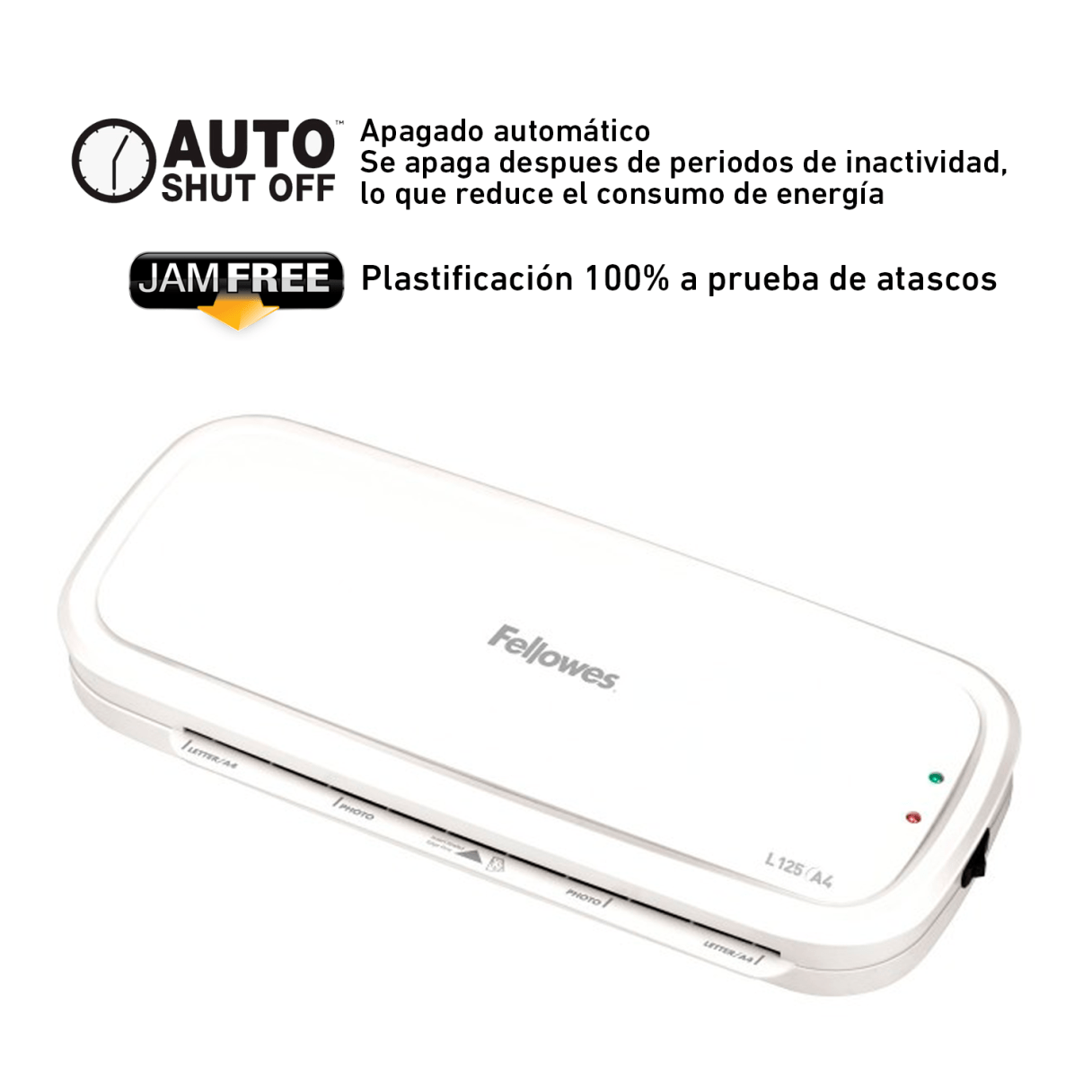 Máquina plastificadora Fellowes L125 A4 80-125 micras-4