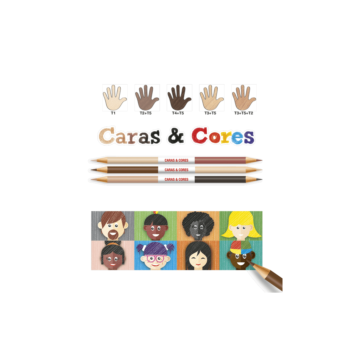 Lápices de color Faber Castell Caras & Colores 15 piezas-1