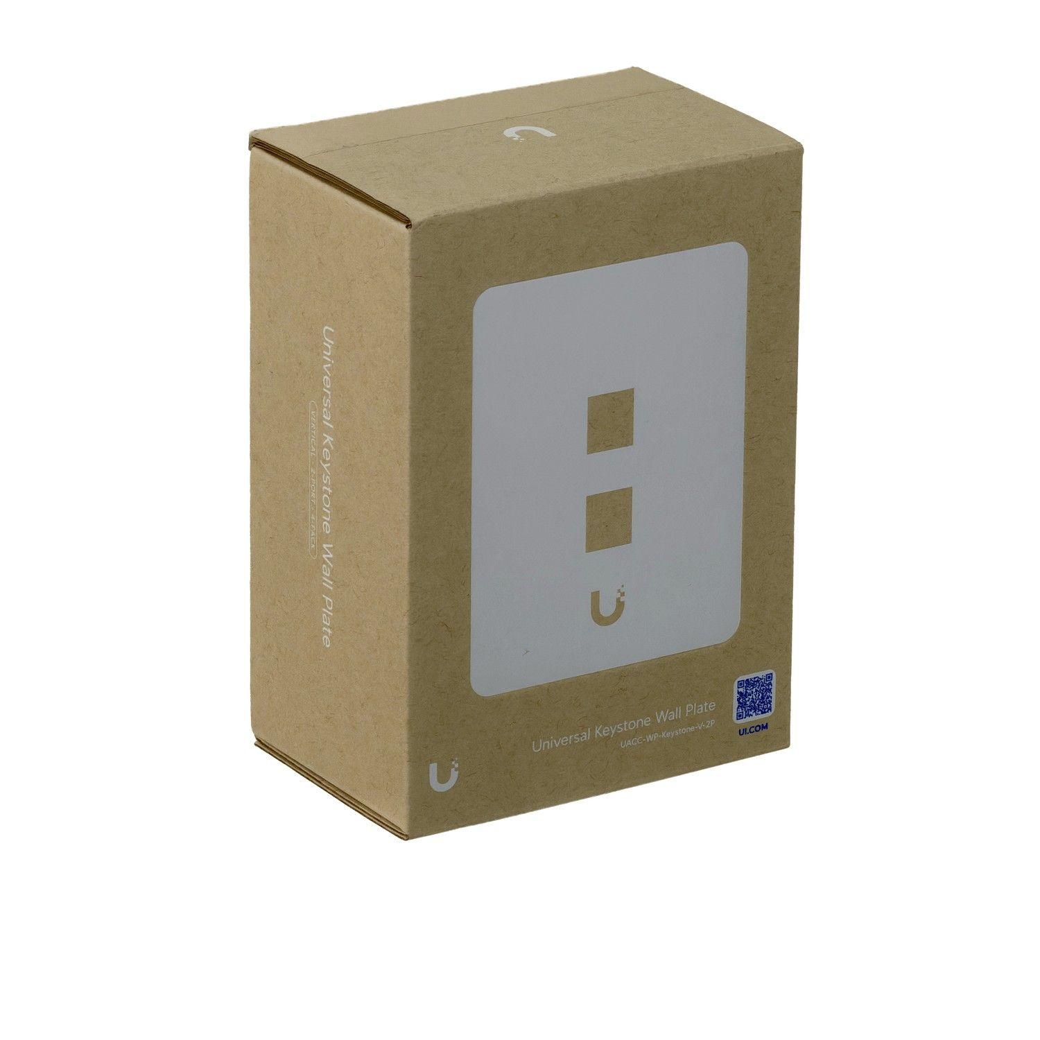 Faceplate Ubiquiti 2-Keystone vertical pintable 118x88 mm blanco-5