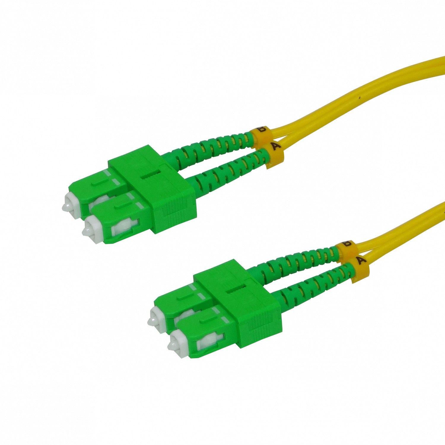 Cable de fibra óptica SC/APC a SC/APC 5 m monomodo duplex 9/125 um LSZH-2