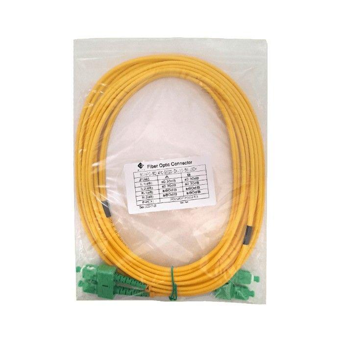 Cable de fibra óptica SC/APC a SC/APC 5 m monomodo duplex 9/125 um LSZH-4