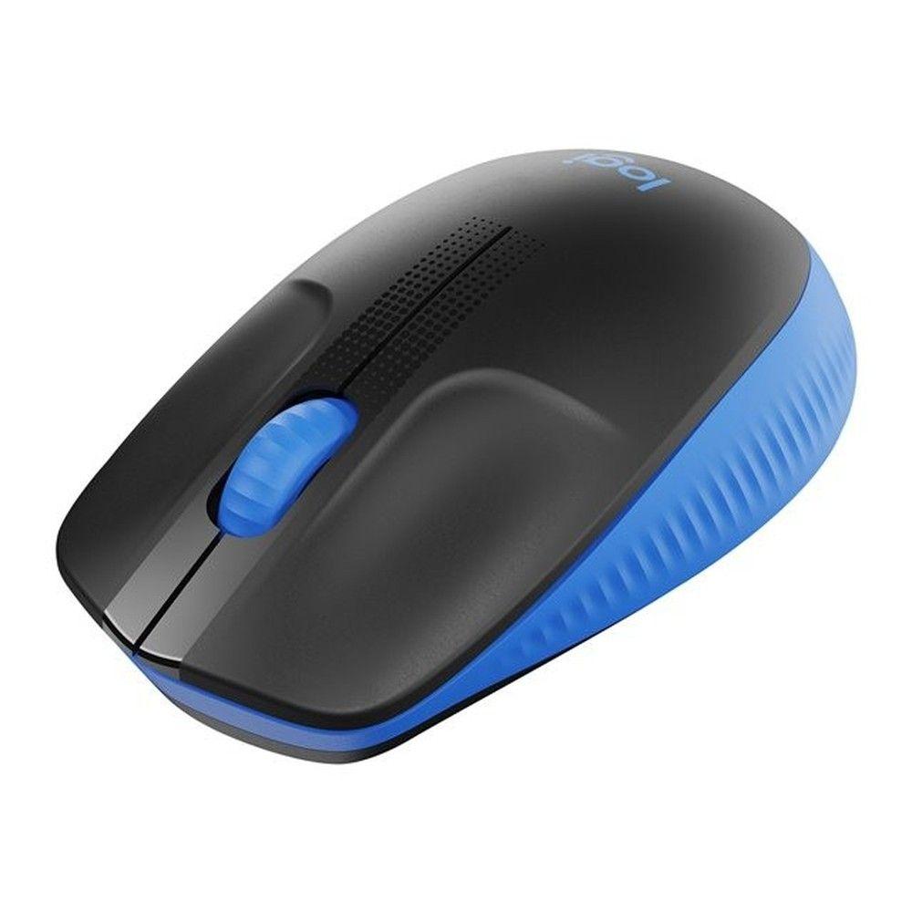 Mouse inalámbrico Logitech M190 1000 DPI compacto negro/azul-2