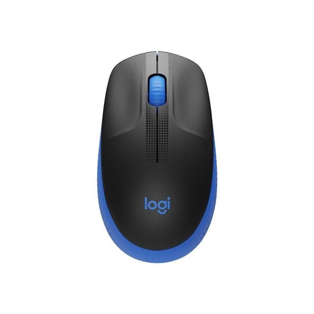 Mouse inalámbrico Logitech M190 1000 DPI compacto negro/azul-3