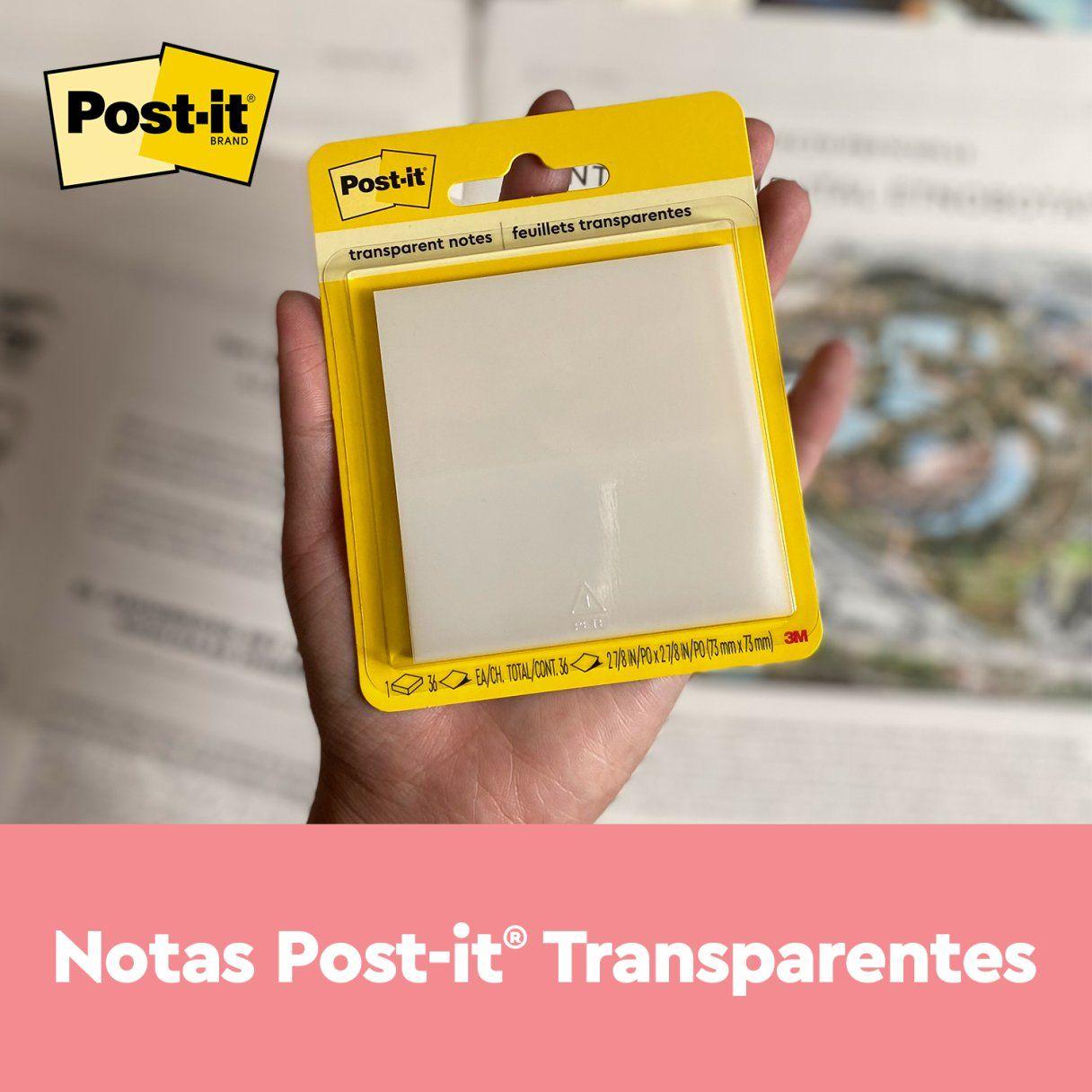 Notas adhesivas Post-it 73x73 mm 36 hojas transparentes-2