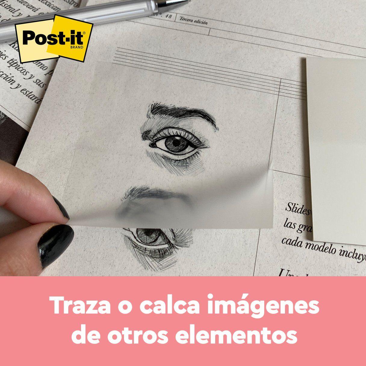 Notas adhesivas Post-it 73x73 mm 36 hojas transparentes-3