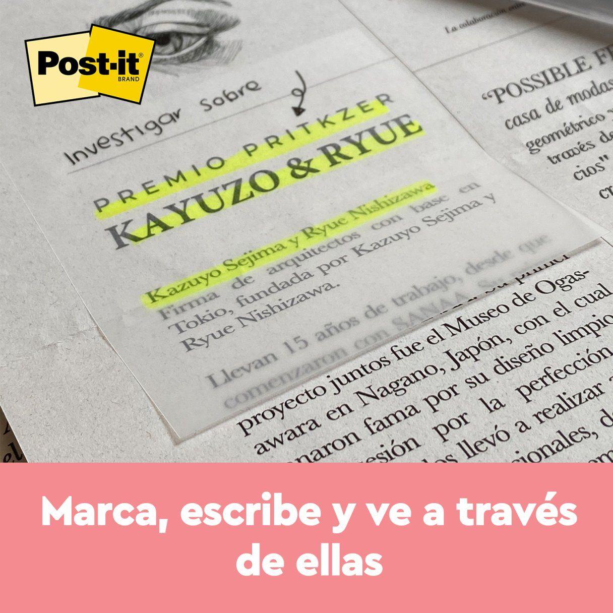 Notas adhesivas Post-it 73x73 mm 36 hojas transparentes-4