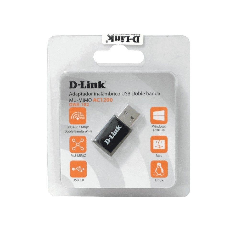 Antena WiFi D-Link AC1200 867 Mbps 5 GHz 300 Mbps 2,4 GHz USB 3.0-5