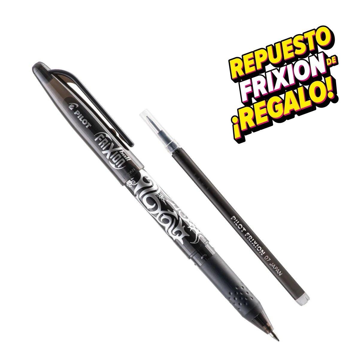 Bolígrafo gel Pilot Frixion Ball borrable 0.7 mm negro-2
