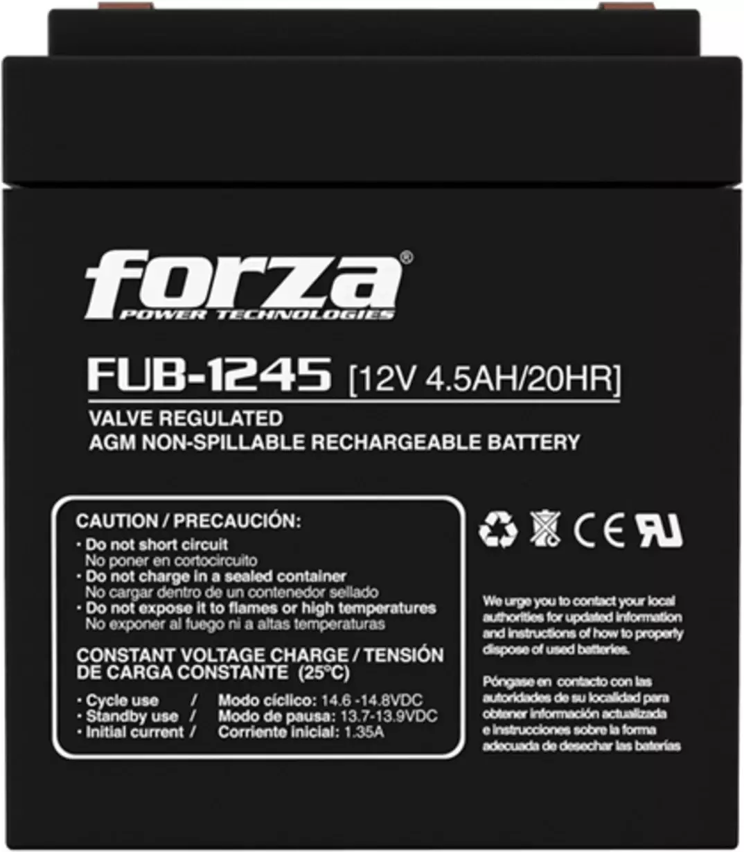 Batería Forza FUB-1245 12V 4.5Ah plomo-ácido sellada-1