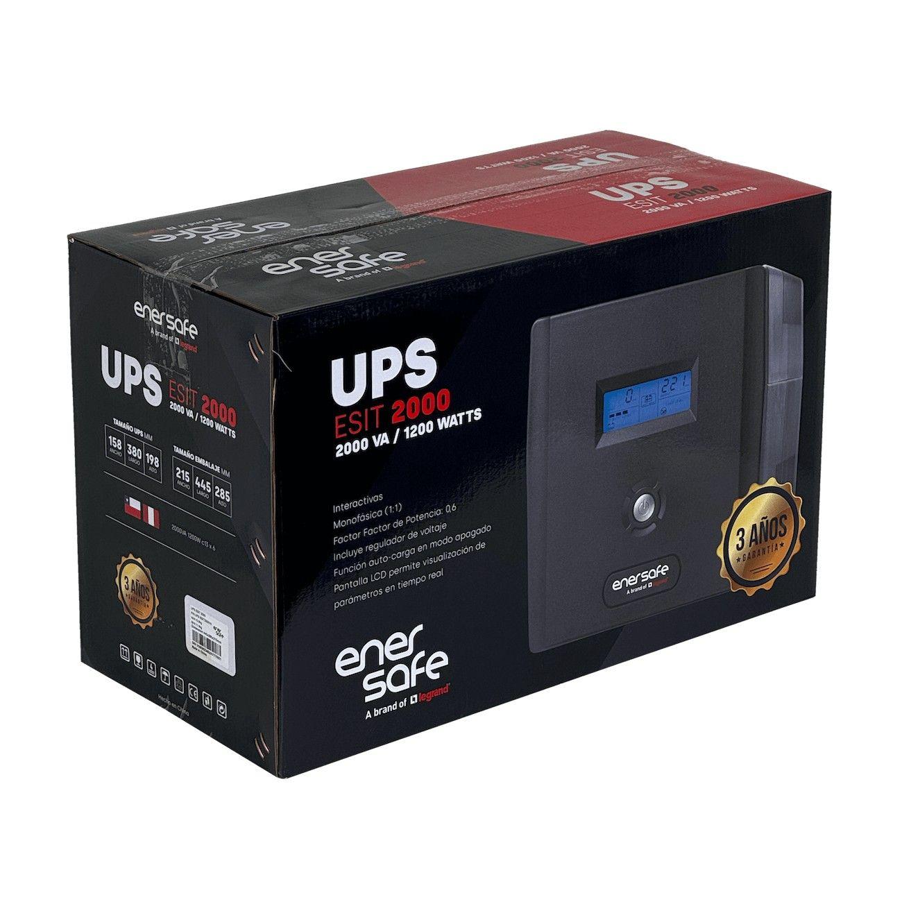 UPS Enersafe 130 WH 2x9 AH 2 KVA 1200 W 6 C13 162-290 VAC-4
