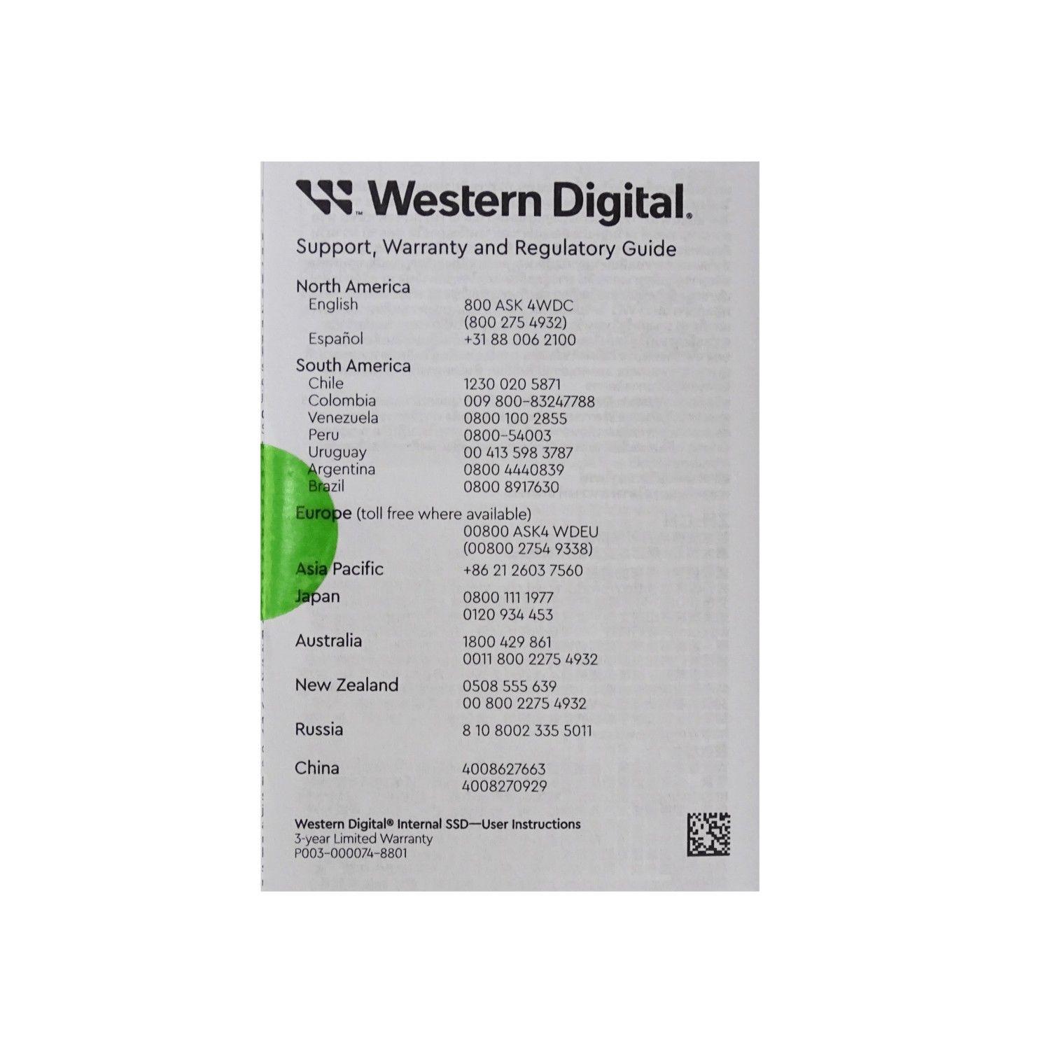 SSD Western Digital WDS480G3G0A 480 GB SATA 3 545 MB/s 2,5"-2