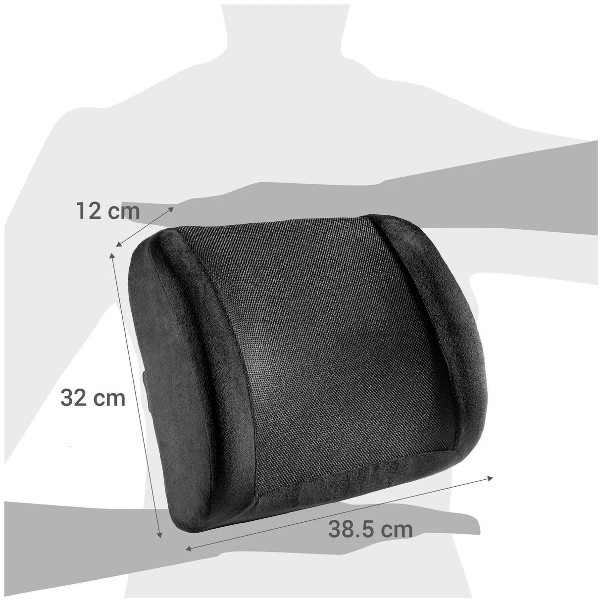 Cojín Offiline respaldo lumbar ergonómico negro-2