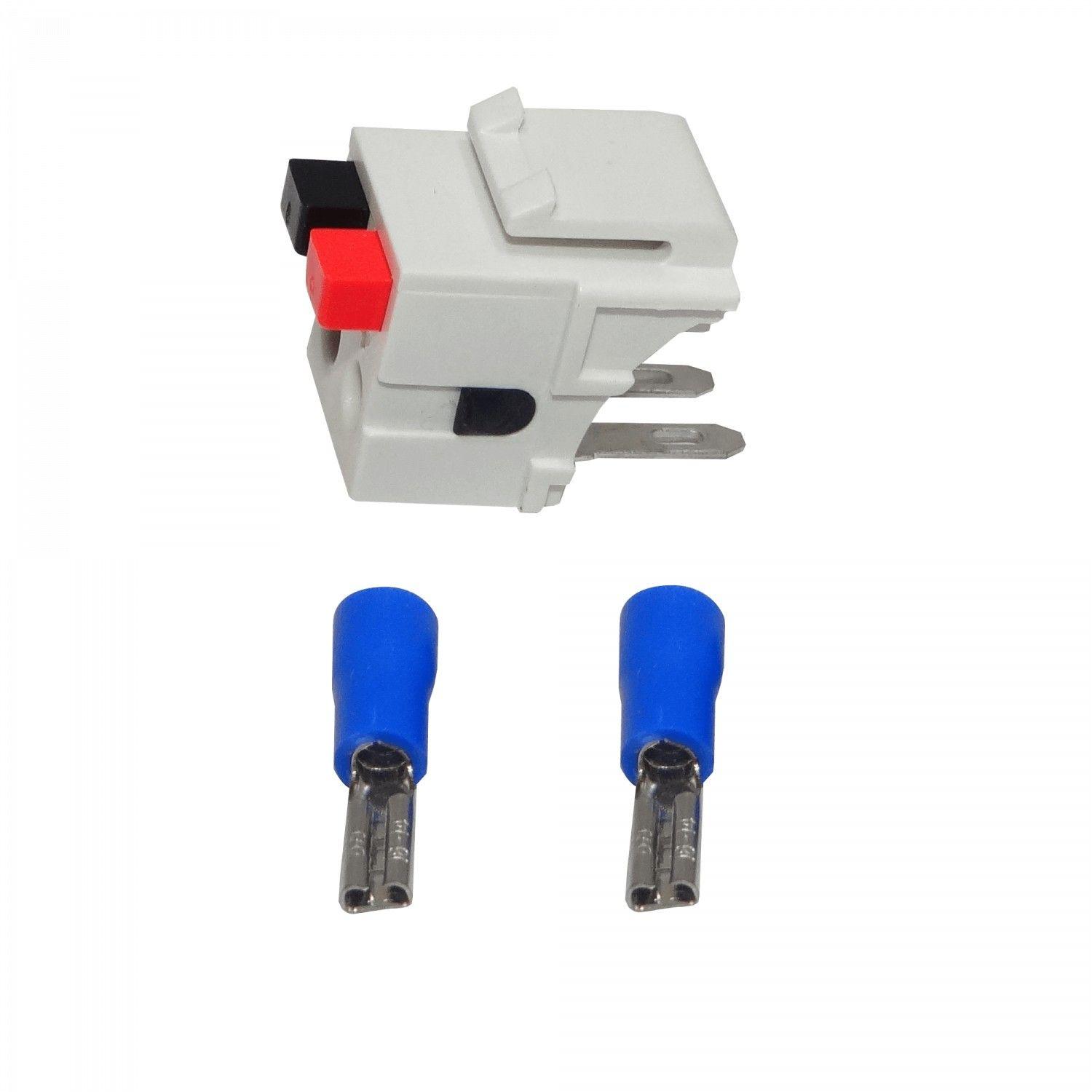 Conector hembra ICC Keystone 2-pin max AWG16 rojo-negro-1
