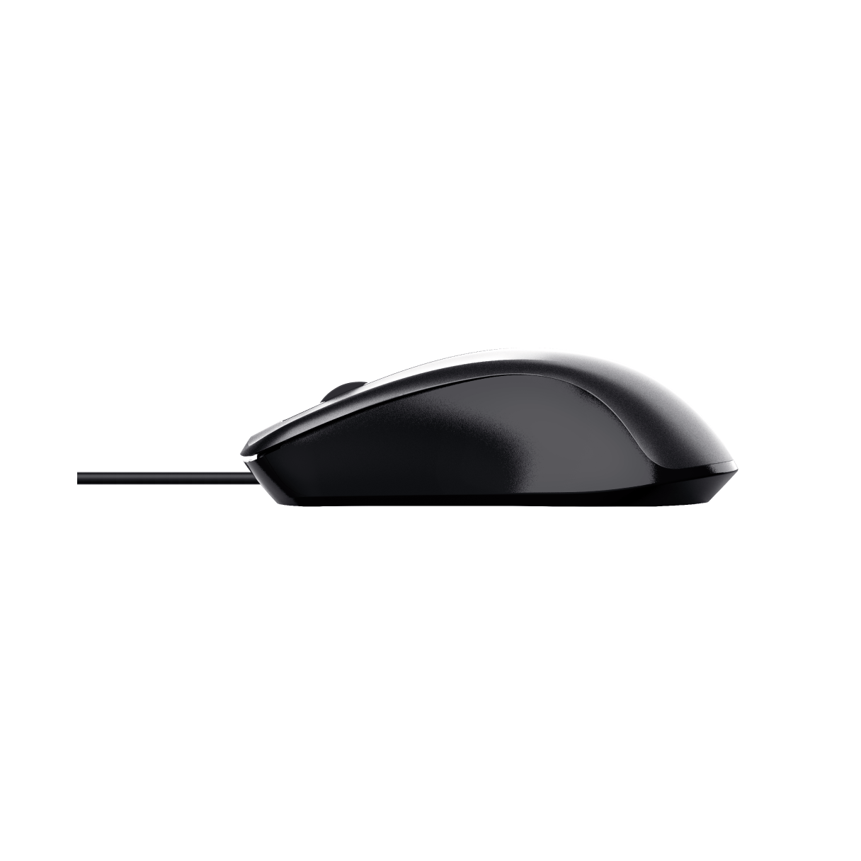 Mouse Trust Curvo Alámbrico ambidiestro negro-2