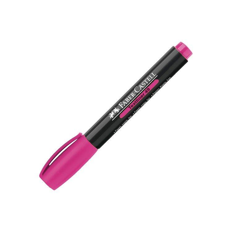 Destacador Faber-Castell Texmarket 49 punta biselada rosado-0