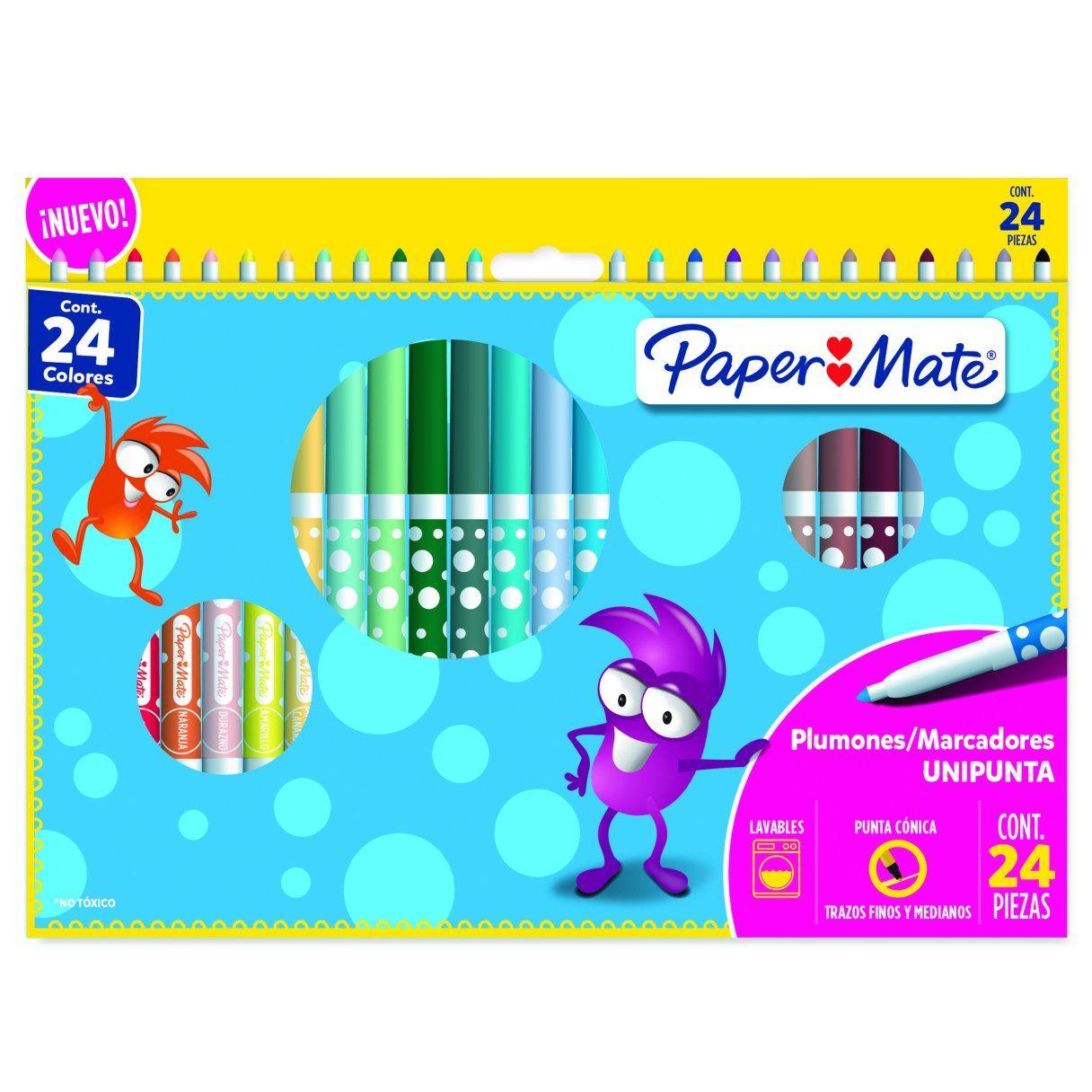 Plumón Paper Mate Unipunta 24 colores-1
