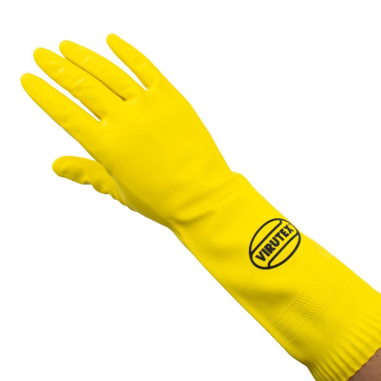 Guantes de látex Virutex multiuso talla M amarillo-1
