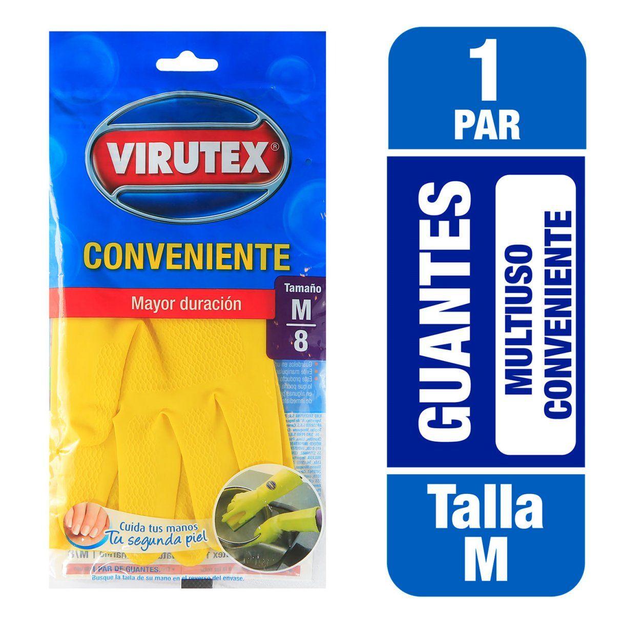 Guantes de látex Virutex multiuso talla M amarillo-2