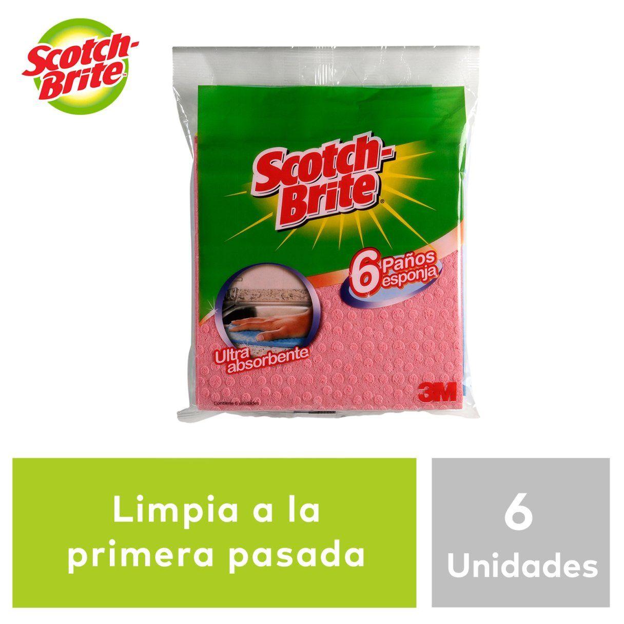 Paño esponja Scotch Brite absorbente 6 unidades-1
